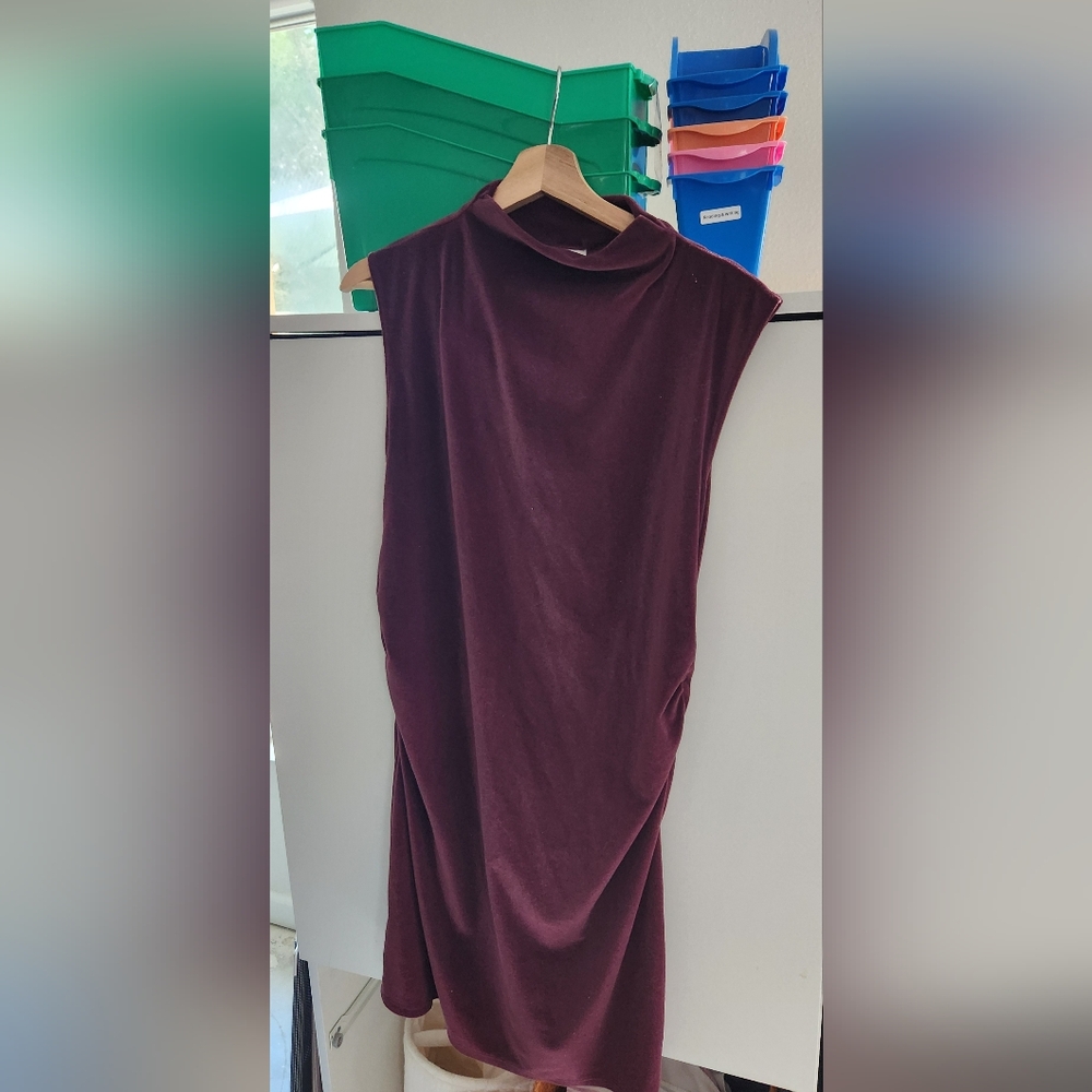 a new day Rich Burgundy Midi Dress